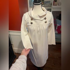 AMANDA UPRICHARD Cream cotton dress with Gold Buttons, Size Small!  NWT